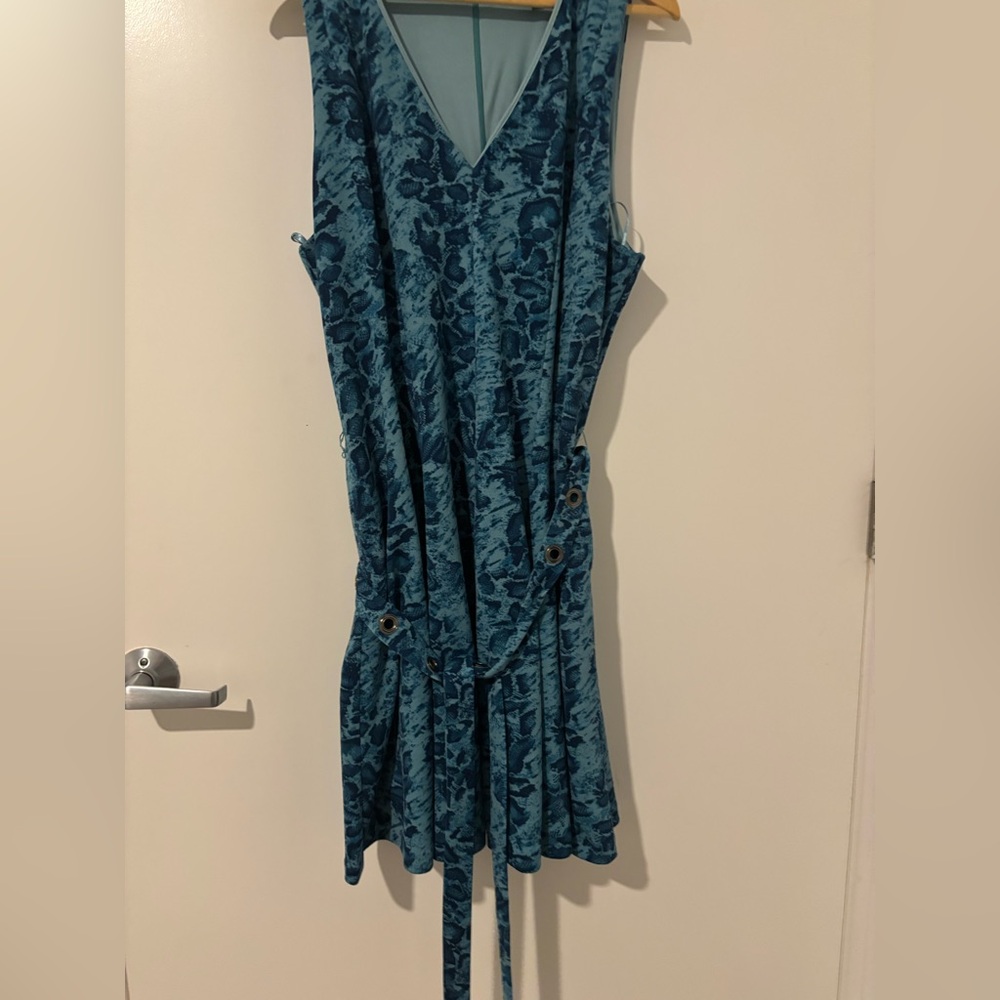Simply Vera Vera Wang Blue Sleeveless V-Neck Sundress